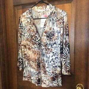 Chic Animal Print Blouse